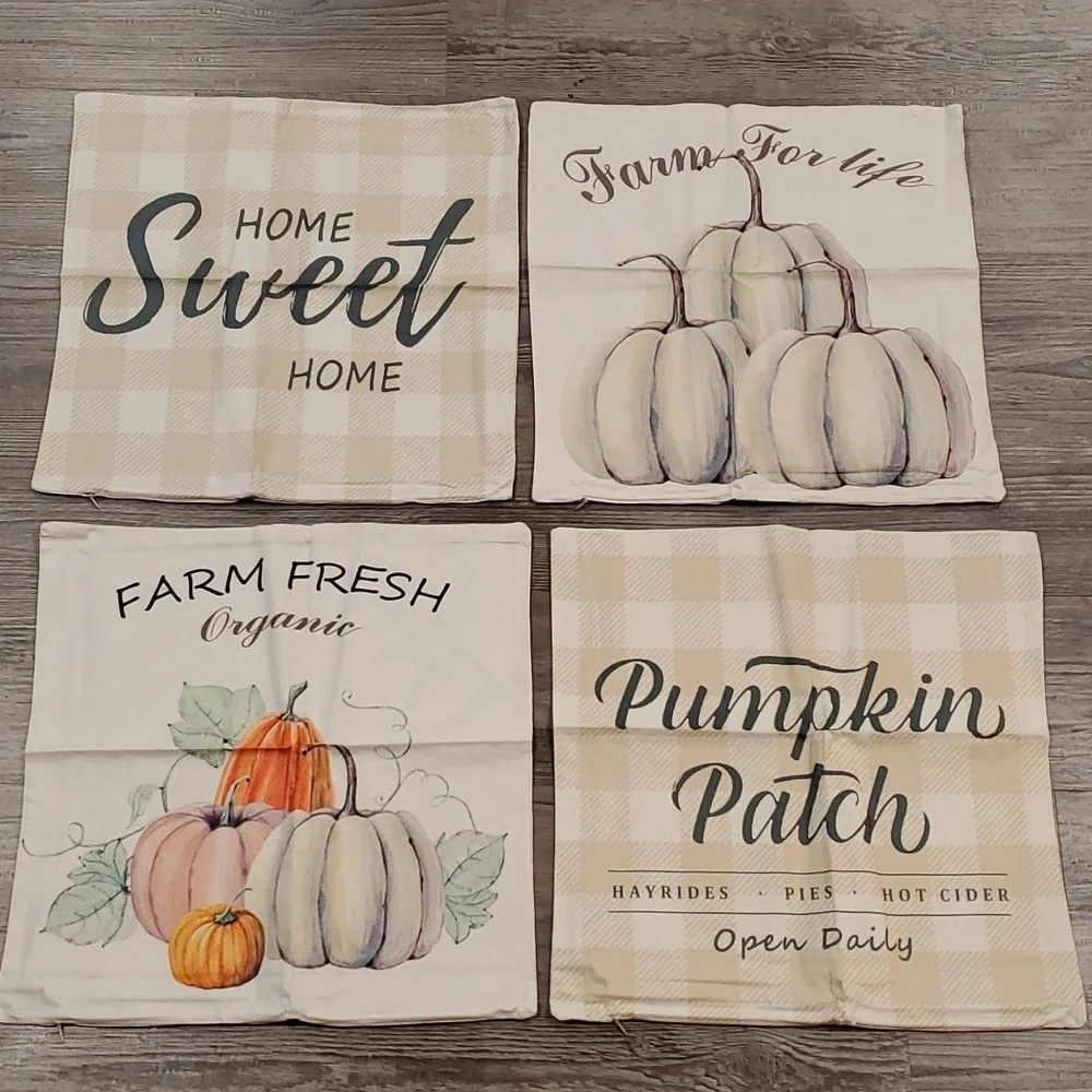 Set of 4 Fall Pillow Covers